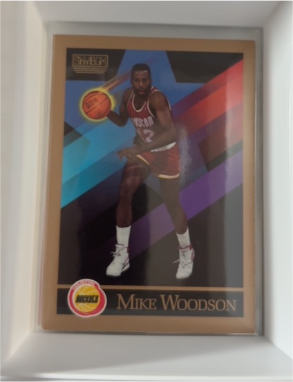 1990-91 SkyBox #386 Mike Woodson Houston Rockets — front