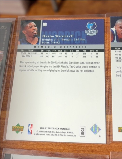 2006-07 Upper Deck #96 Hakim Warrick — front