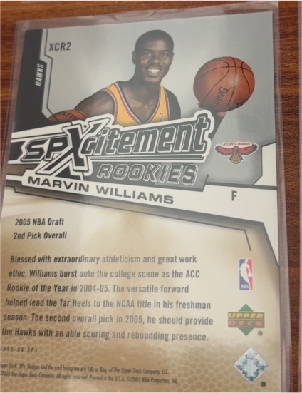 2005-06 SPx SPxcitement Rookies #XCR2 Marvin Williams — front