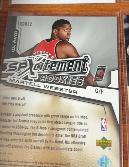 2005-06 Upper Deck SPx SPXCitement Rookies #XCR12 Martell Webster — front