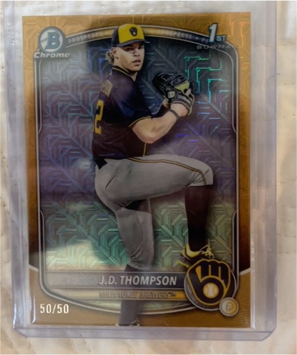 2025 Bowman Draft Chrome #BDC-14 J.D. Thompson — front