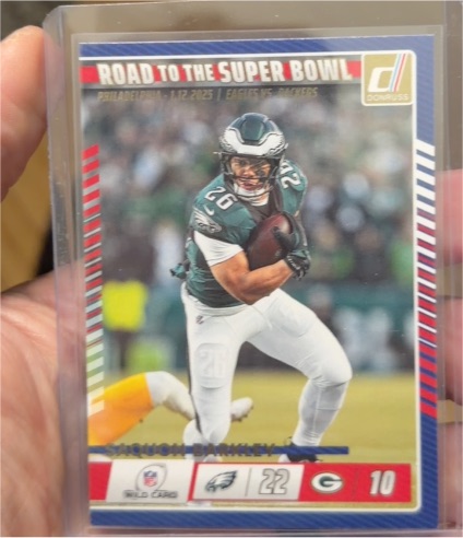 2025 Donruss #4 Saquon Barkley Road to the Super Bowl Philadelphia Eagles — front