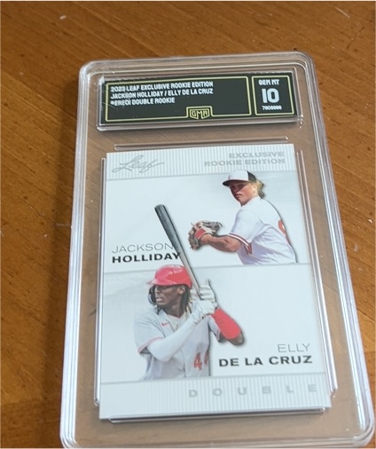 2023 Leaf Exclusive Rookie Edition #ERE-01 Jackson Holliday / Elly De La Cruz — front