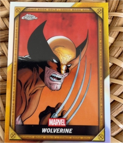 2025 Topps Chrome Deadpool Comic Book Gold #CB-7 Wolverine — front