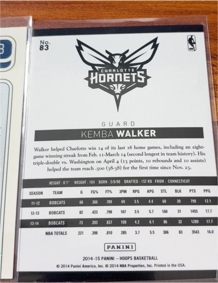 2014-15 Panini Hoops #83 Kemba Walker — front