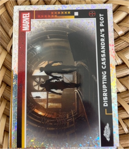 2025 Topps Chrome #100 Deadpool Disrupting Cassandra's Plot — front