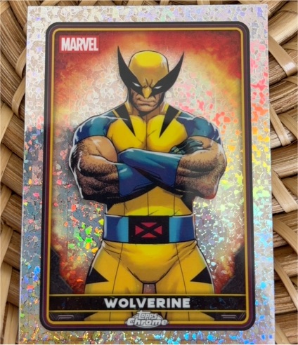 2025 Topps Chrome Deadpool #5 Wolverine Mini Diamond Refractor — front