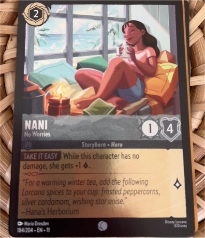 2026 Disney Lorcana Winterspell #184 Nani No Worries — front