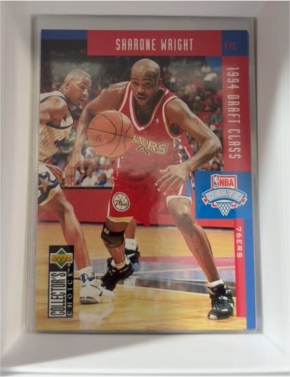 1994-95 Upper Deck Collector's Choice #411 Sharone Wright Philadelphia 76ers — front
