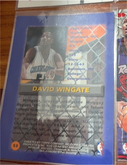 1994-95 Topps Finest #53 David Wingate — front