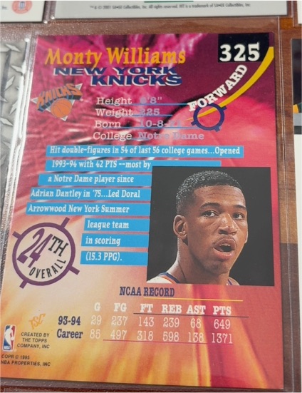 1994-95 Topps Stadium Club #325 Monty Williams — front