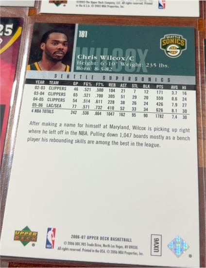 2006-07 Upper Deck #181 Chris Wilcox — front