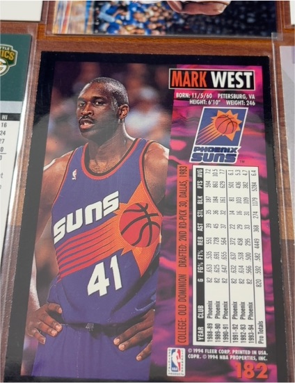1991-92 Fleer #165 Mark West — front