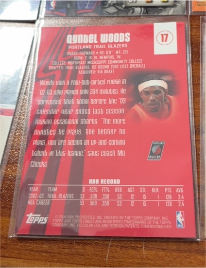 2002-03 Topps #17 Qyntel Woods — front