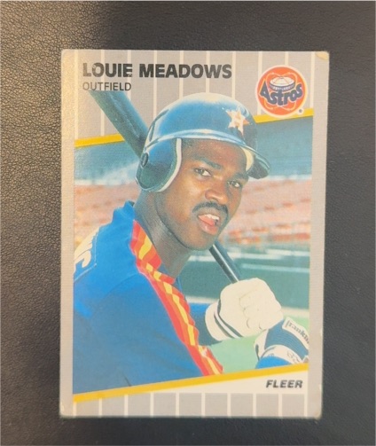 1989 Fleer #361 Louie Meadows — front