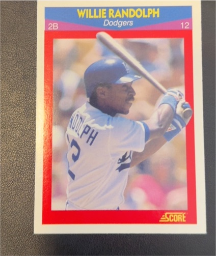1990 Score #12 Willie Randolph — front