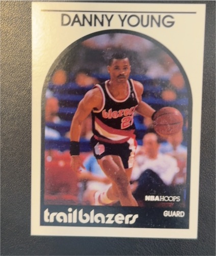 1989-90 Hoops #71 Danny Young Portland Trail Blazers — front