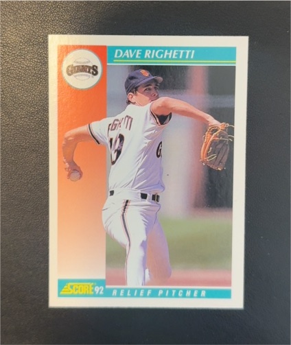 1992 Score #260 Dave Righetti — front