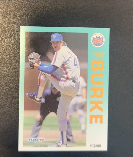 1992 Fleer #497 Tim Burke — front