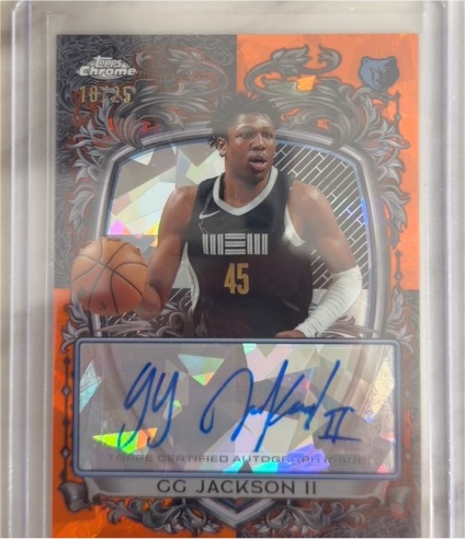 2025-26 Topps Chrome Signature Style GG Jackson II #SS-GGJ — front