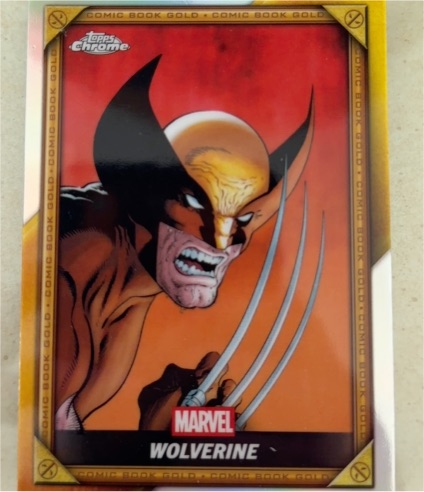 2025 Topps Chrome Deadpool #CB-7 Wolverine Comic Book Gold — front