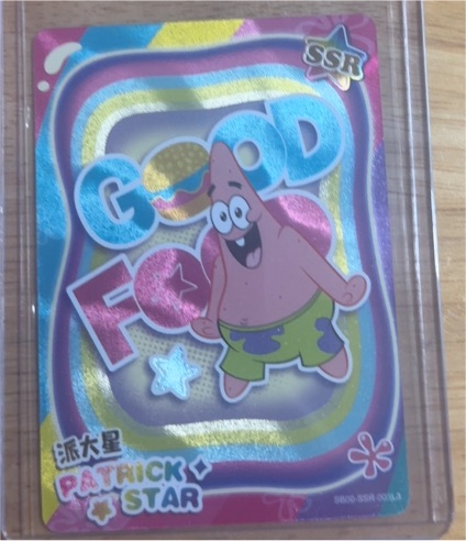 Kayou SpongeBob SquarePants #SB00-SSR-003L3 Patrick Star Good Food SSR — front
