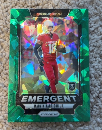 2024 Panini Prizm #5 Marvin Harrison Jr. Emergent Green Ice — front
