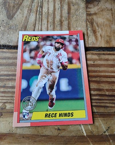 2025 Topps Series 1 #T90-56 Rece Hinds 1990 Topps 35th Anniversary RC Cincinnati Reds — front