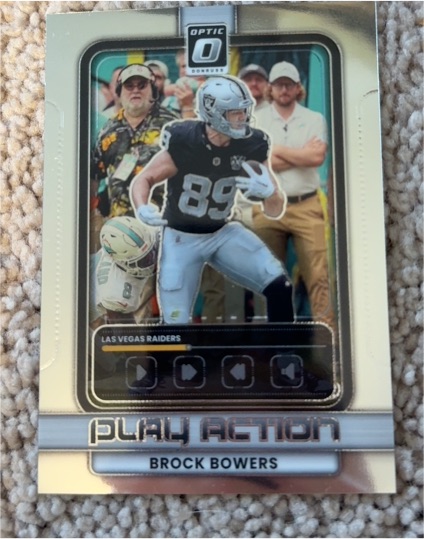 2025 Panini Donruss Optic #7 Brock Bowers Play Action — front