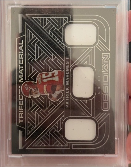 2022 Panini Obsidian Trifecta Material #TFM-PMA Patrick Mahomes II — front