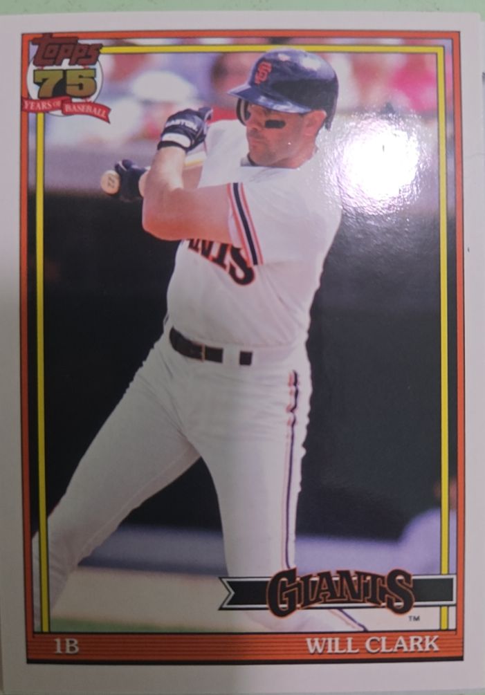 1991 Topps #T91-11 Will Clark — front