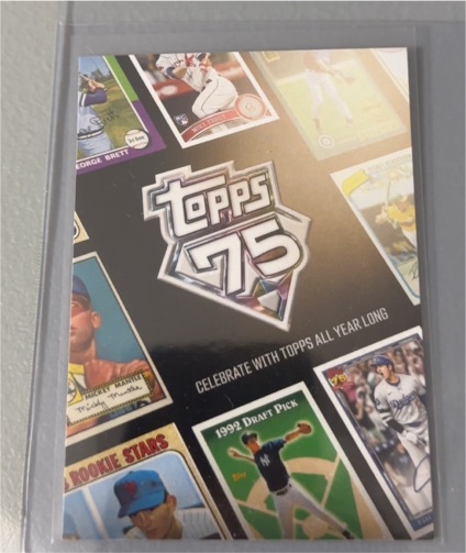 2026 Topps 75th Anniversary Advertising Card — front