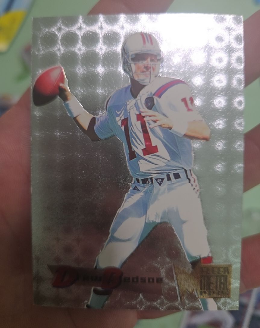 1995 Fleer Metal #4 Drew Bledsoe Silver Flasher — front