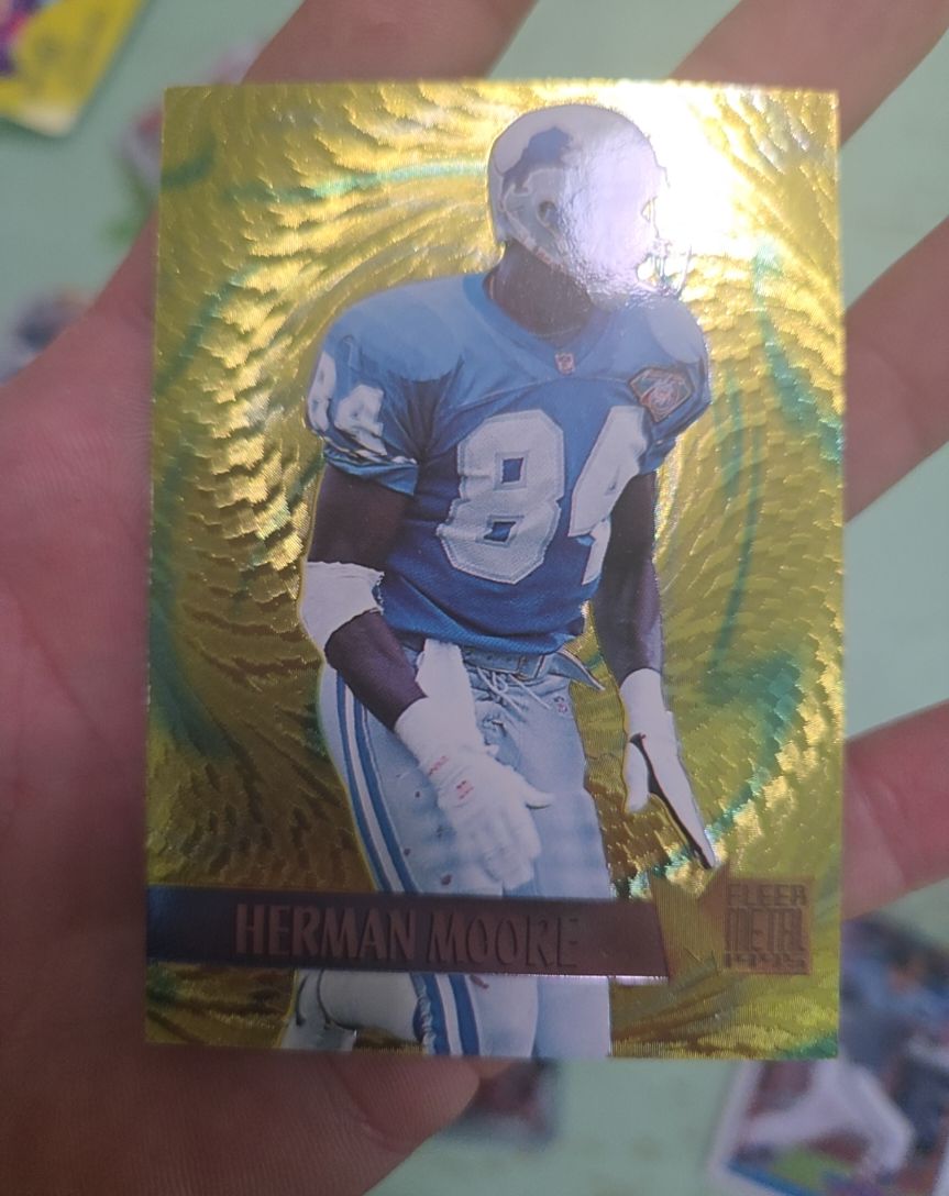 1995 Fleer Metal Gold Blaster #12 Herman Moore — front