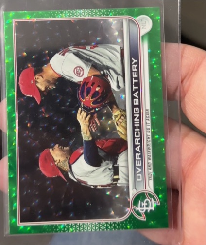 2022 Topps Series 2 #473 Overarching Battery Yadier Molina Adam Wainwright — front