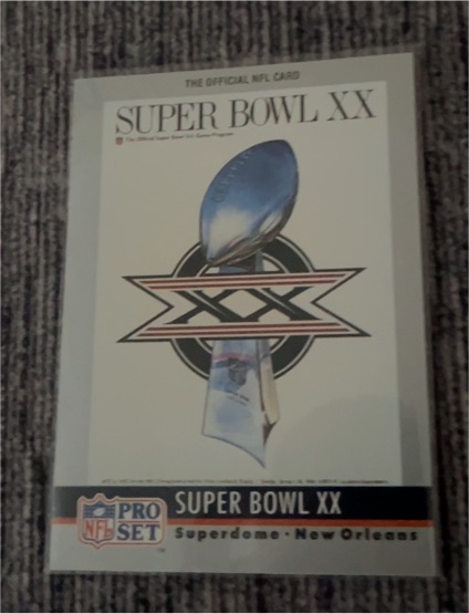 1990 Pro Set #20 Super Bowl XX — front