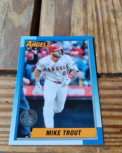 2025 Topps Series 1 1990 Topps #T90-1 Mike Trout — front