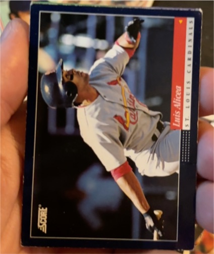 1994 Score #522 Luis Alicea — front