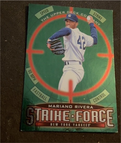 1996 Upper Deck #69 Mariano Rivera Strike Force — front