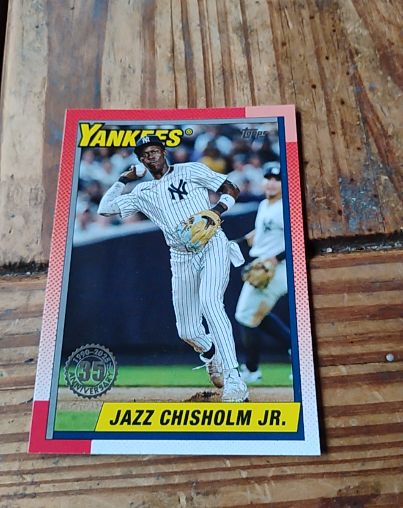 2025 Topps Series 1 1990 Topps Insert #T90-99 Jazz Chisholm Jr. — front