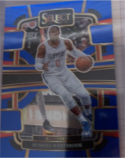 2023-24 Panini Select #55 Russell Westbrook Blue Prizm Los Angeles Clippers — front