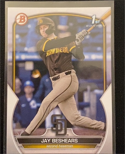2023 Bowman Draft #BD-166 Jay Beshears — front