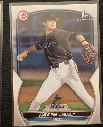 2023 Bowman Draft #BD-18 Andrew Lindsey — front