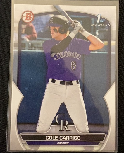 2023 Bowman Draft #BD-151 Cole Carrigg — front