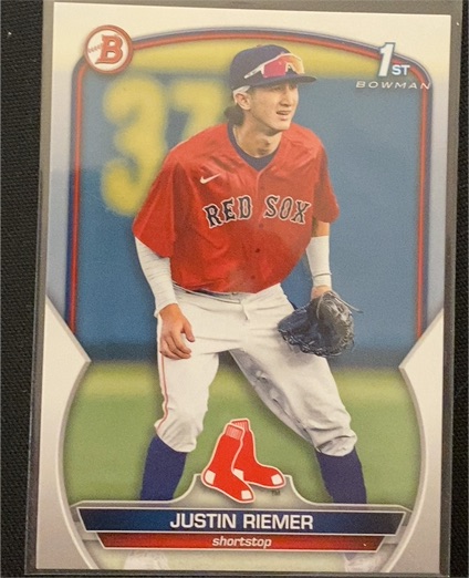 2023 Bowman Draft #BD-182 Justin Riemer — front