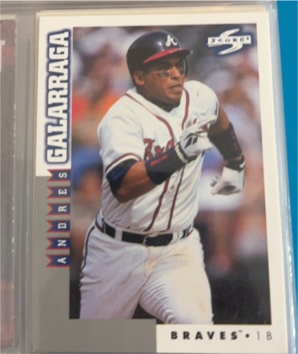 1998 Score #214 Andres Galarraga — front