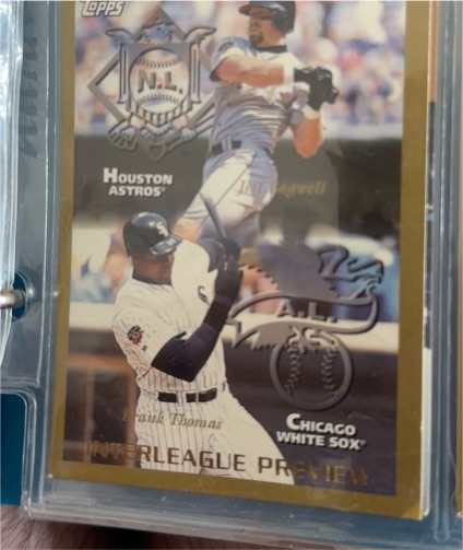 1998 Topps #480 Frank Thomas & Jeff Bagwell Interleague Preview — front