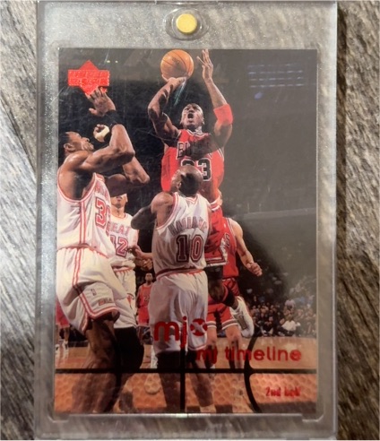 1998 Upper Deck #107 Michael Jordan MJ Timeline — front