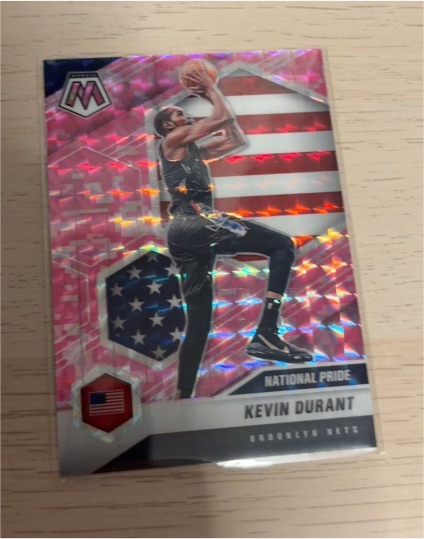 2020-21 Panini Mosaic #248 Kevin Durant National Pride Pink Camo Prizm — front