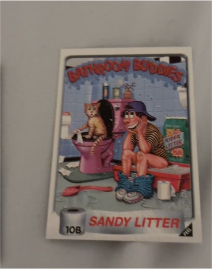 1996 Topps Bathroom Buddies #10B Sandy Litter — front